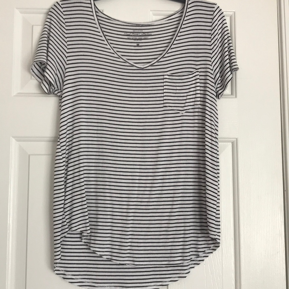 black and white striped tshirt